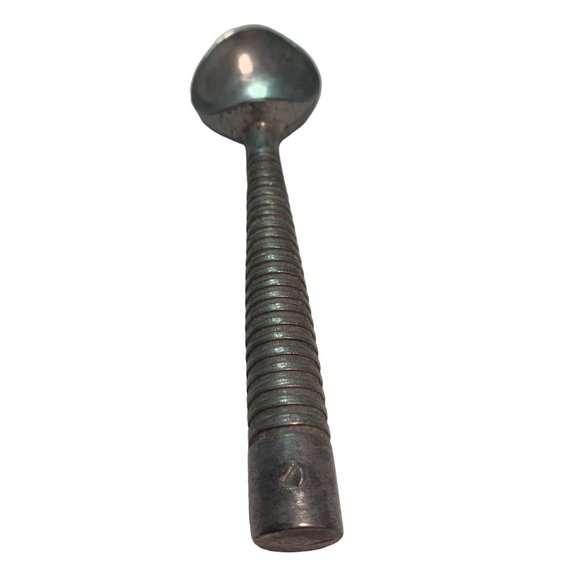 Cast Aluminum Ice Cream Scooper Ribbed Handle Non Slip Easy Grip Metal 6.5" Vtg - Picture 5 of 9